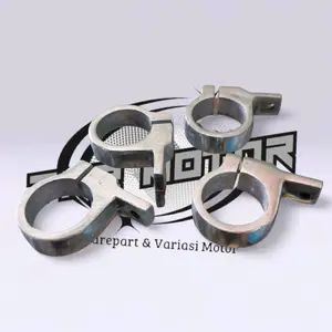 BREKET KUPINGAN LAMPU CINCIN AS 30 31 33 41 UNTUK MOTOR RX KING GL TIGER MP VERZA VIXION OLD NEW NINJA BISON DLL Bahan Alumunium Warna Silver Poles