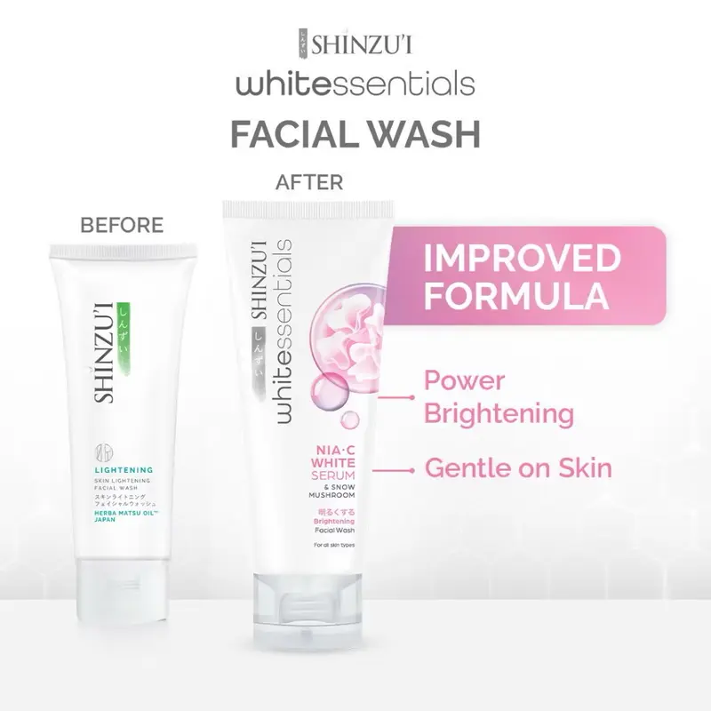 Shinzui WHITEssentials Double Brightening Facial Wash Snow Mushroom 8
