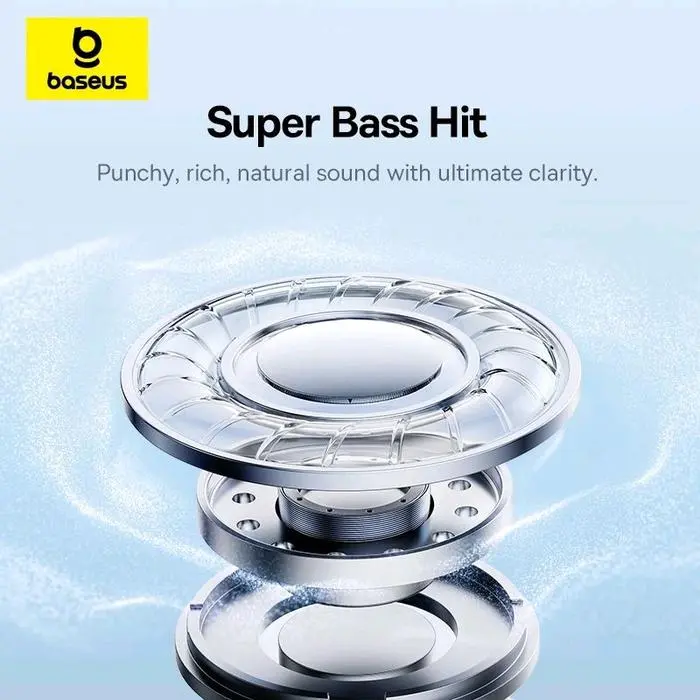 HEADSET BASEUS BASS BH1 LITE HEADPHONE WIRELESS BLUETOOTH 6.0 DUAL MODE SUPER BASS SOUND ENC