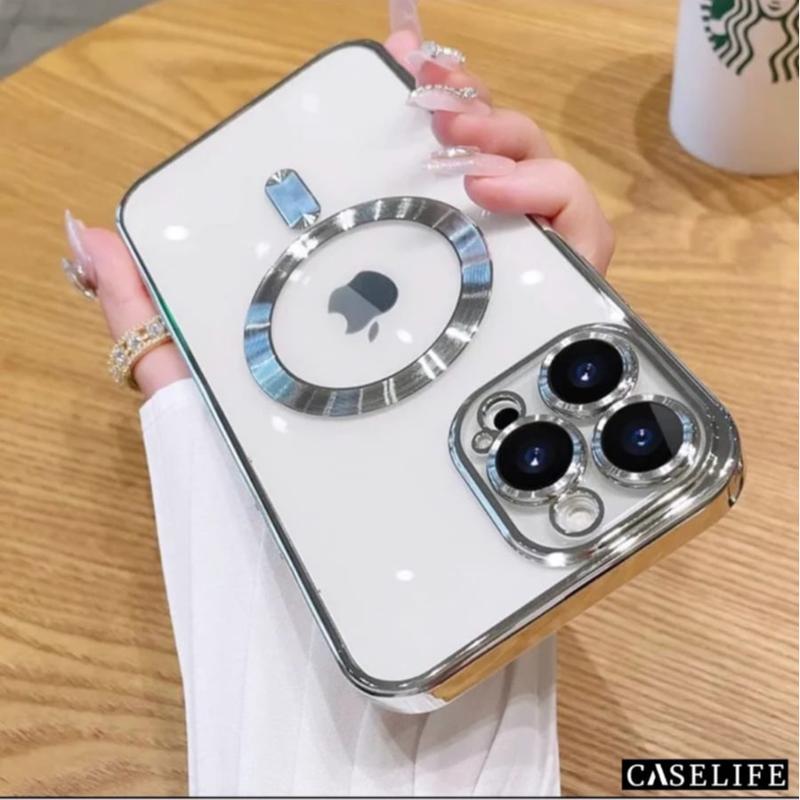 Casing Premium Caselife Magsafe Charging dengan Lensprotector untuk iPhone 11 12 13 14 15 Pro Max Plus - Cover Softcase 8