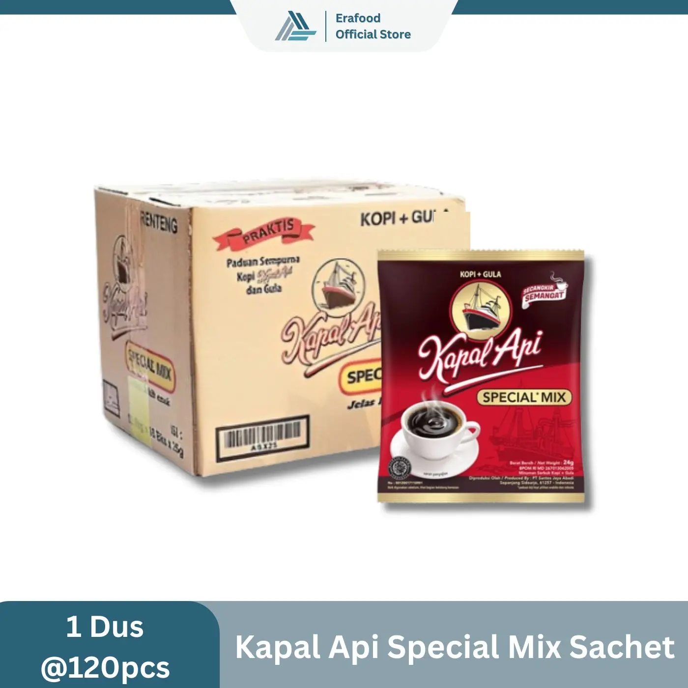 KAPAL API SPECIAL MIX SACHET 23g - 1 DUS @120PCS