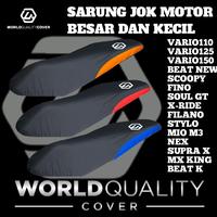 Gambar cover jok worldqualitycover sarung jok motor anti air waterprof pelindung jok motor anti air tipe jok nmax pcx aerox vario beat soul xeon fazzio dan tioe jok motor lainnyah - hitam, JOK KECIL SABLON dari worldqualitycover Kab. Cilacap 1 Tokopedia