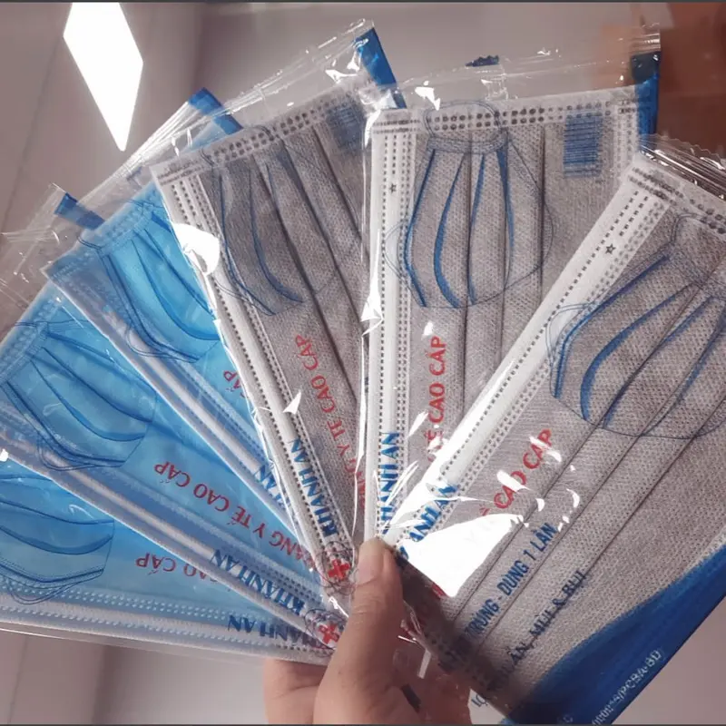 Hộp 50 cái khẩu trang y tế chính hãng KHÁNH AN 4 lớp tiệt trùng bịch 1 cái 5