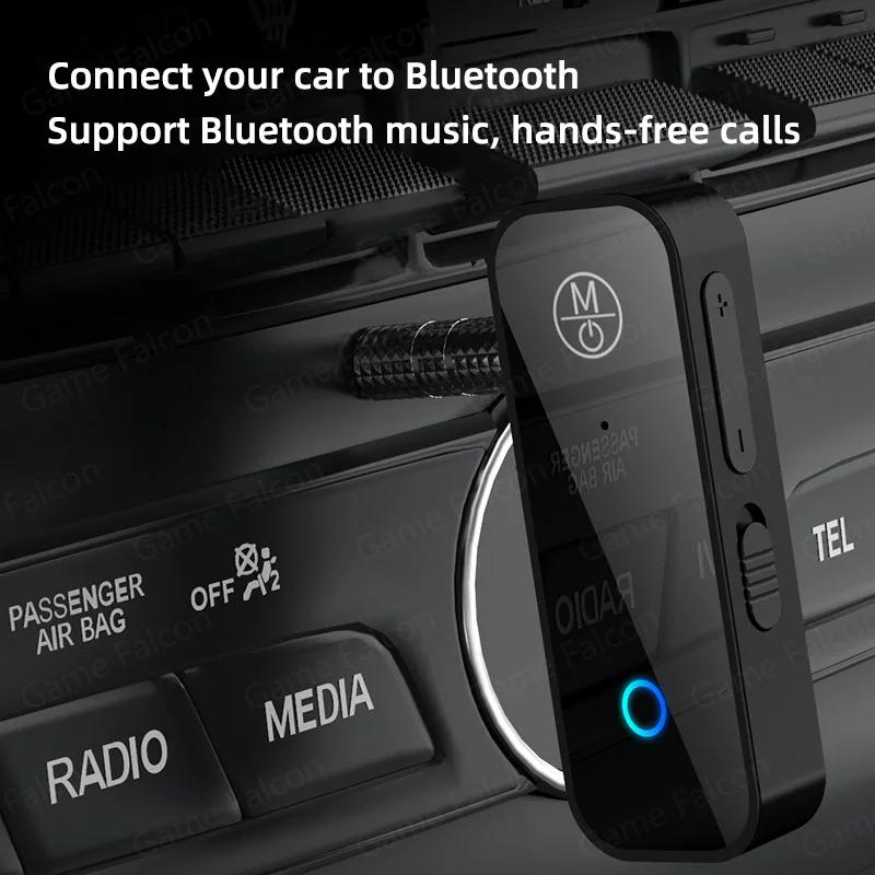 3.5mm Bluetooth 5.0 Audio Receiver/Transmitter - 2-in-1 Adapter with Aux Jack - Perfect for Car, TV, Headphones & Home Audio - Enjoy Crystal Clear Wireless Sound & Effortless Hands-Free Calls 2