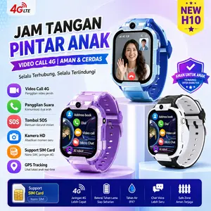 Asli Pabrik Premium Smartwatch Anak H10 4G–Voice Call Dua Arah, IP67 Waterproof, GPS Tracking & SOS Emergency Call