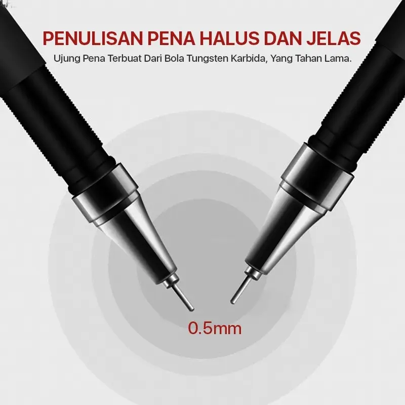 (BISA COD) 50 PCS BALLPOINT PULPEN BOLLPOIN PERLENGKAPAN SEKOLAH PERLENGKAPAN KANTOR PENSIL PENA ALAT TULIS SABARSTORE Memo Stationery Pulpen Gel Hitam al at kapur pulpen cair 5
