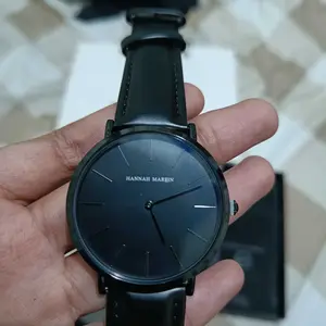 HANNAH MARTIN Jam Tangan Pria 100% Original Keren Sangat tipis Quartz COWOK Couple Kulit Anti Air Men Watch COD Laki Arloji Men Watch murah CH03 jarum stainless watches