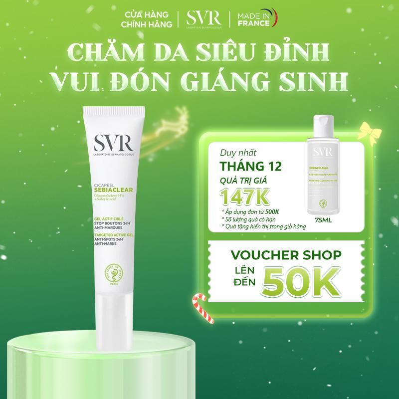  Gel hỗ trợ giảm mụn dành da dễ bị mụn SVR SEBIACLEAR CICAPEEL 15ml 