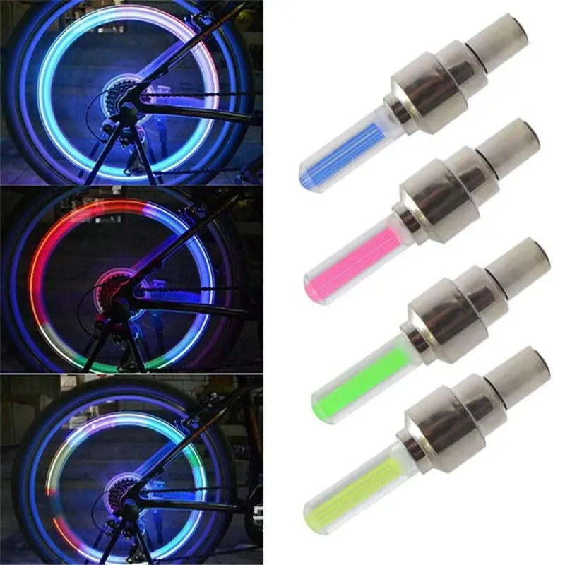 TUTUP PENTIL BAN SEPEDA MENYALA 1 PCS LED BIKE CAR TYRE NEON WHELL PENUTUP PENTIL BAN MOTOR MOBIL SEPEDA