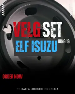VELG ENGKEL ELF ISUZU RING 16 LUBANG 6 TEBAL 10MM LUBANG ANGIN STANDAR/OVAL