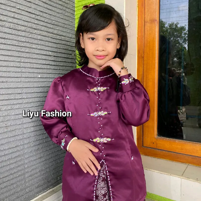 (SET SONGKET ANAK ALYYA) KURUNG MELAYU (ANAK PEREMPUAN) DAN ROK SONGKET OOTD KONDANGAN KEKINIAN MODERN Baju Seragam 2