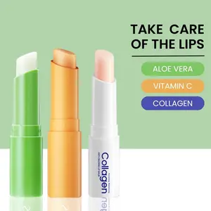 Lip Balm Vitamin C Aloe Vera Collagen Melembapkan Bibir Kering VP072