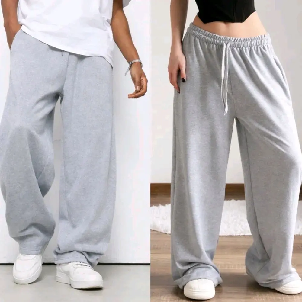 Celana Sweatpants Loose Highwaist Panjang Daily Pria Wanita Nyaman Soft Lembut Tebal Baggy Gombrong Kulot Bahan Lembut Dan Tebal Formal Kerja