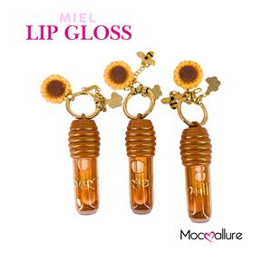 Mocoallure  Nuevo en stock miel labial esencia hidratante hidratante bálsamo labial esmalte labial con llavero colgante bolsa cute pack 2 y pack 3