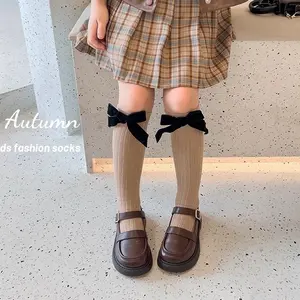 Feelme KK-415 Kaos Kaki Anak Sebetis sekolah pita beludru pesta lolita