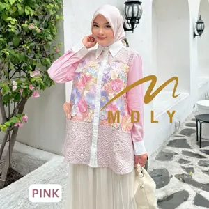 Boutique_Eldy Seruni_Stripes_Shirt - Bahan_Cotton_Strip_Japan_Mix_3D_lace_Flowers - Busui_Friendly
