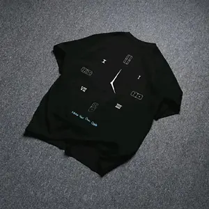 RUCAS Kaos sablon buatan sendiri Pria Desain Jam &Dadu Make Your Own Odds, Filosofi Waktuuntuk Gaya Unik & Minimalis 210g