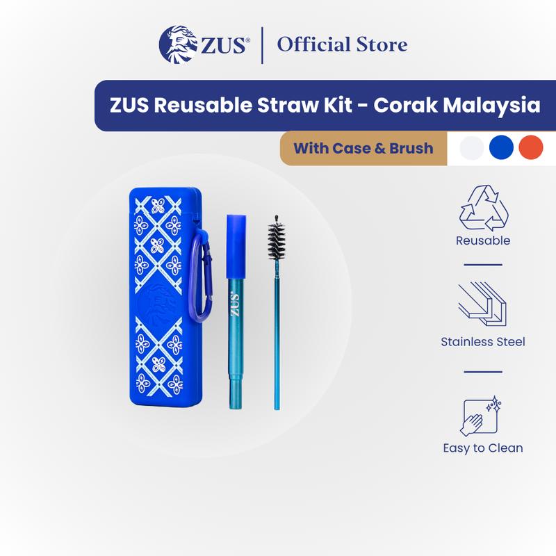 ZUS Reusable Straw Kit - Corak Malaysia Collection - TikTok Shop Malaysia