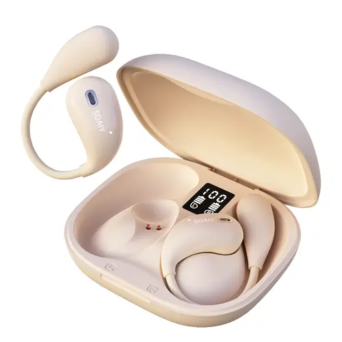 SOAIY GD31 Tai Nghe Móc Tai Thể Thao, OWS Không Dây Bluetooth5.4, Chống NướC IPX5, Cao Cấp Điềukhiển Cảm Ứng, Chất Lượng Âm Thanh HiFi, Mànhình Kỹ Thuật Số LED, 3 Màu Với Thoải Mái Thời Trang Earphone Nhét Tai Nghe Nhạc