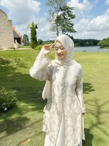 SABRINA Tunik Outer Ramadhan 2026 | Paper silk | Atasan Wanita Tunik Malay