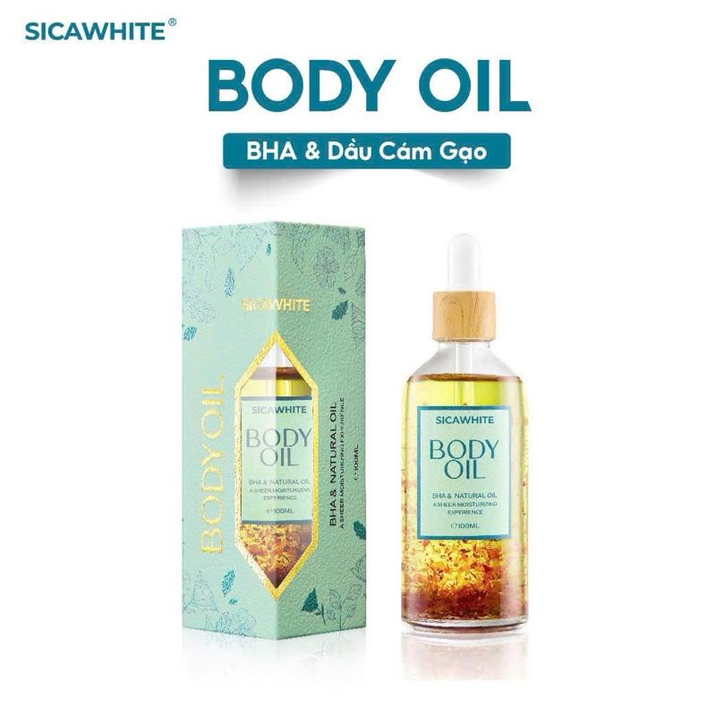  Body oil sica 100ml . Hỗ trợ dưỡng ẩm da  hỗ trợ mịn mướt da . 