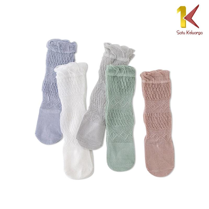 Product Introduction of [COD] SK P211 Kaus Kaki Panjang Anak  Polos Model Jaring Korea Anti NyamukLucu Nyaman 22