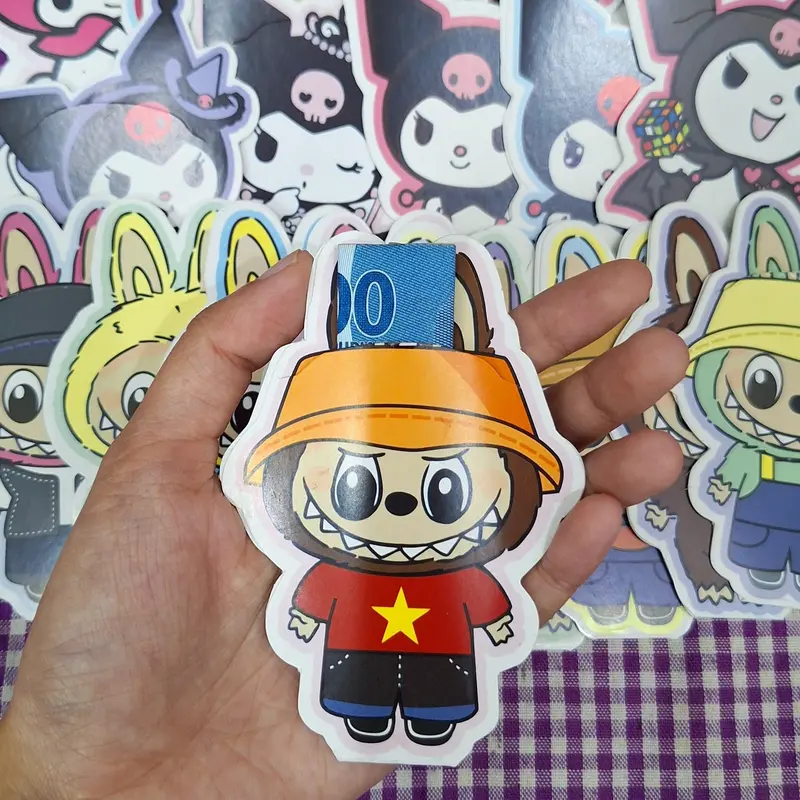 (100 Pcs) AMPLOP 3D LABUBU KUROMI LOTSO SERIES SIAP PAKAI CETAK 2 SISI 3