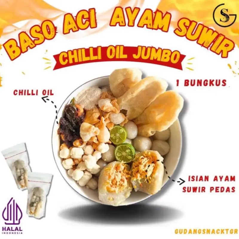 CHILLI OIL 1 PCS BASO ACI AYAM SUWIR PEDAS CHILLI OIL HOTPOT INSTAN 0