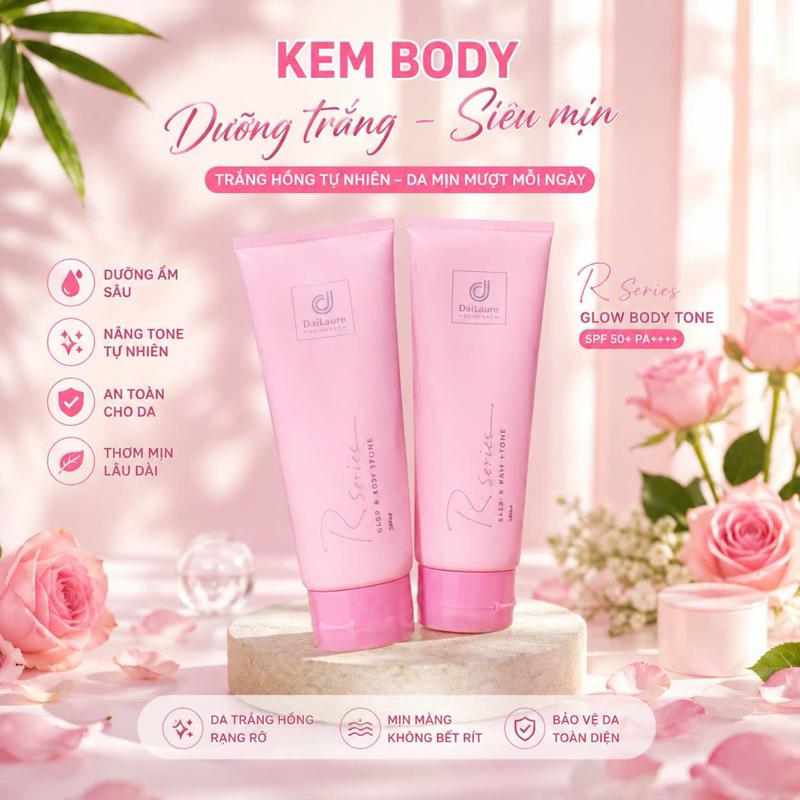 Kem dưỡng Body Series hồng thơm hương nước hoa - Dưỡng da mềm mịn