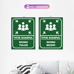 REGEE Hiasan Dinding Quote Titik Kumpul (15x20cm) Pajangan Dinding Quote Titik Kumpul Aesthetic Kekinian