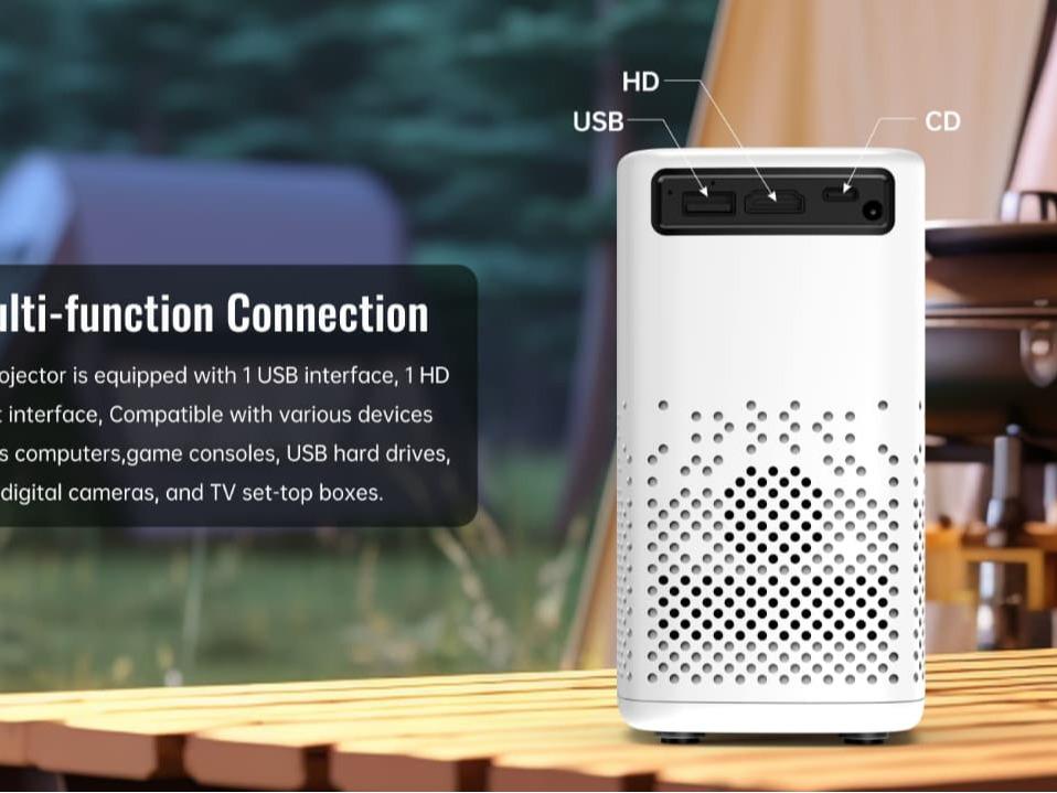 Projector portabel 4K Android 13, 720p, 4K support, HiFi stereo, 100 ANSI Lumens