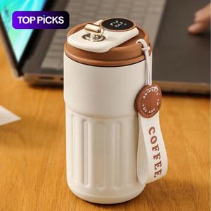 保温マグカップ、ストラップ付きポータブルコーヒー真空断熱ボトル、スポーツ用ウォーターボトル、バレンタインデーギフト