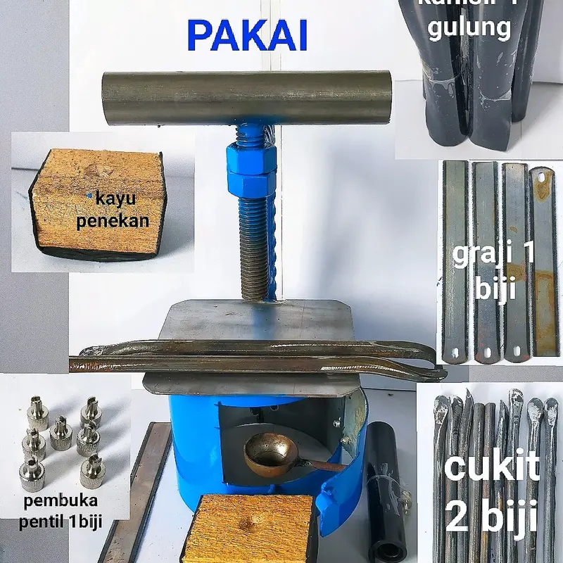 Alat tambala ban promo fullset .grtis cukit 2biji .kayu .graji.pmbuka pntil.kanisir 1 lembar 0