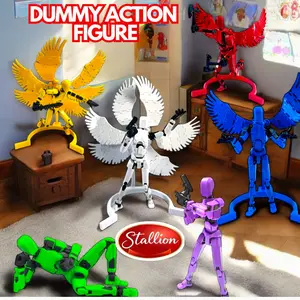 Mainan Merakit Dummy Action Figure 13 Pergeseran Bentuk Bergerak Multi Sendi Manekin Cetak 3D