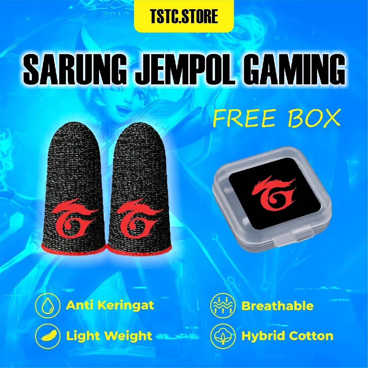 SARUNG GAME.GARENA ANTI KERINGAT SENSITIF FREE BOX MINI GAMING SUPER SOFT PREMIUM Accessories jempol