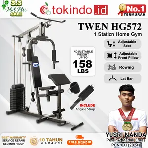 Alat Fitness Home Gym TWEN HG572 Homegym 1 Sisi - HG572 Hitam