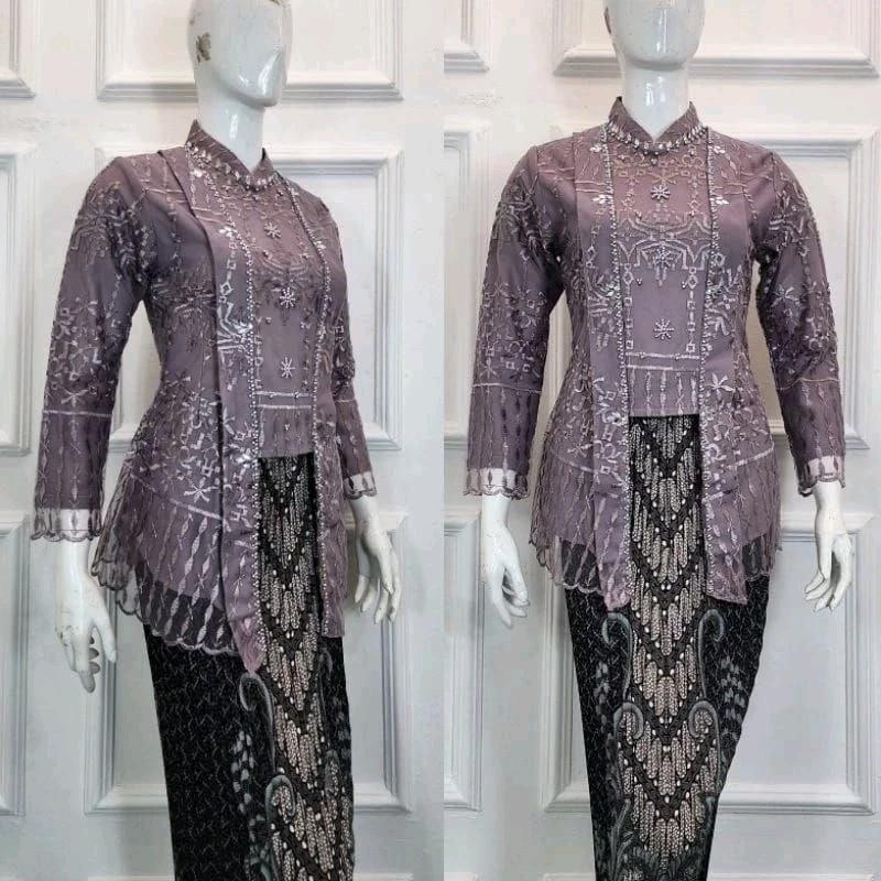 COD!!Ready atasan kebaya kutubaru hijab/kebaya wisuda/kebaya pesta/kebaya modern ( baju saja ) Wanita kurung 0