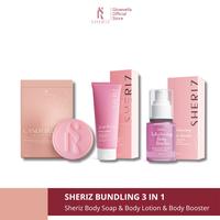 Gambar [BUNDLING 3 IN 1] Sheriz Candy Bloom Body Soap + Body Lotion Brighthening +  Whitening Body Booster  Mencerahkan Niacinamide Memudarkan Membersihkan Perawatan Tubuh Wangi Pencerah serum lokal care Badan - 1 pcs Body Soap dari Glowvella Store Kab. Gresik 1 Tokopedia