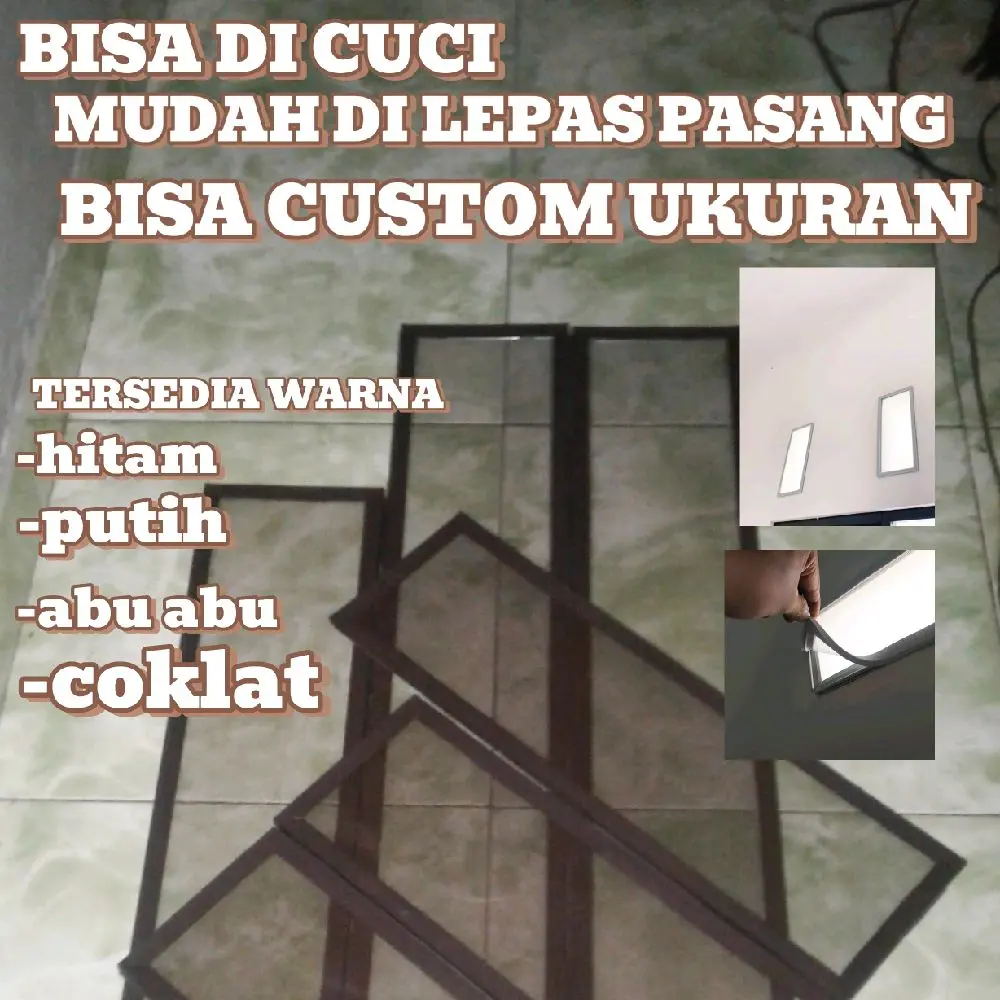 kawat nyamuk kasa nyamuk jaring nyamuk 15x50 Pencegahan Serangga Bisa Dicuci Abu Karet