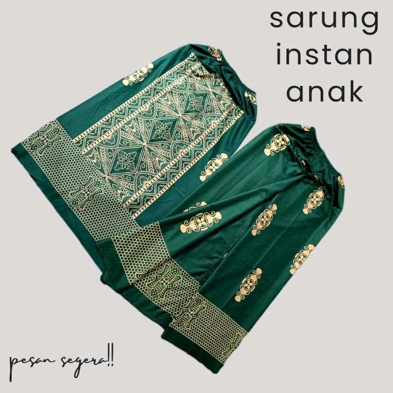 sarung intsan anak anak praktis mudah di pakai Katun Muslim 7