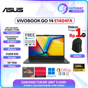 ASUS Vivobook Go 14 Ryzen 3 7320U 8GB 512GB SSD WIN 11+OFFICE 14.0" FHD - E1404FA