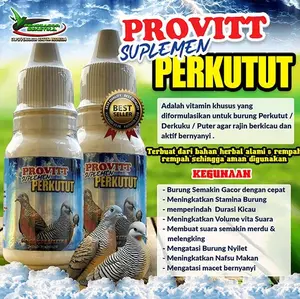 1 BOTOL PROVIT PERKUTUT OBAT PENGGACOR BURUNG PERKUTUT SPT SUPER KUNG