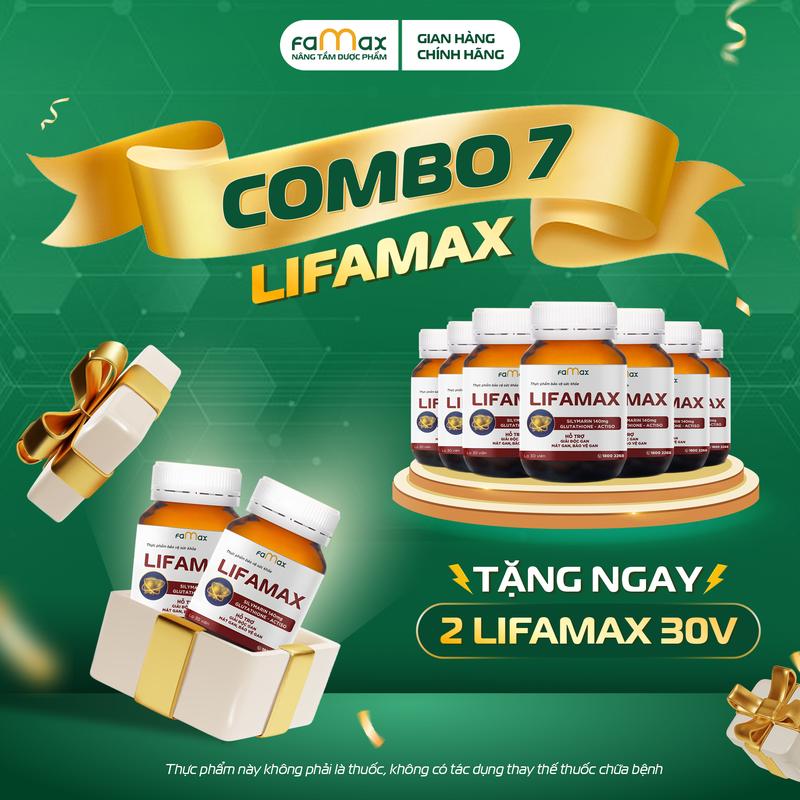 Combo Ưu đãi TPBVSK Viên Giải Độc Gan Lifamax FAMAX - Hỗ Trợ Mát Gan, Bảo Vệ Gan, Giảm Mụn Nhọt, Vàng Da, Mệt Mỏi