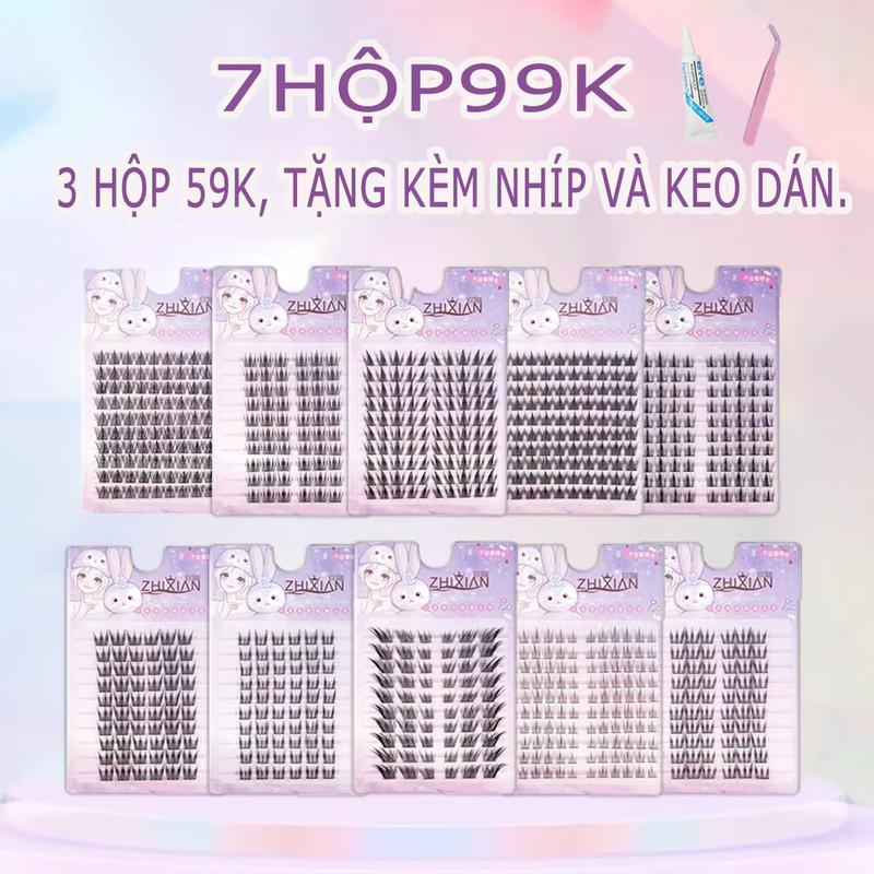 Lông Mi Giả, L.S Nâng Cấp, Không Keo, Thiết Kế Hoa Hướng Dương, 15 Kiểu, Mỗi Hộp 10 Hàng, Có Thể Tái Sử Dụng, Chiều Dài 10-13 Mm-Tặng kèm nhíp + keo dán