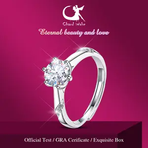 【003Harga telah dibanting, segera di CO】Chard Wake Original Cincin Ring Mewah Fashion Couple Couple Pasangan Cowo Pria Wanita Adjustable Berkualitas Sertifikat GRA Kotak Indah   CWR004