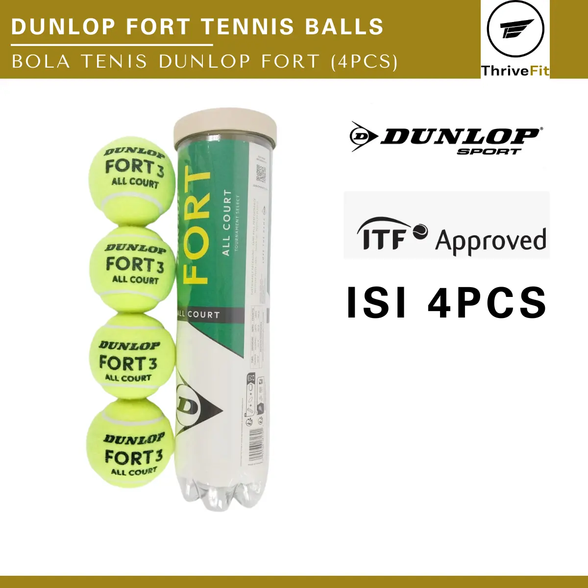 DUNLOP Tennis Balls / Bola Tenis Dunlop All Court