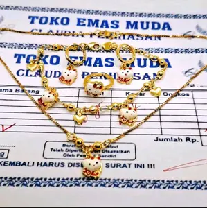 promo set perhiasan anak E.M.A.S muda free surat dari toko