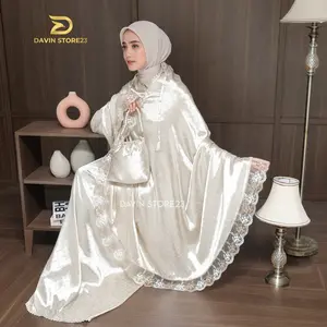DAVIN - Mukena silk jacquard 2in1 motif Embos Silky premium