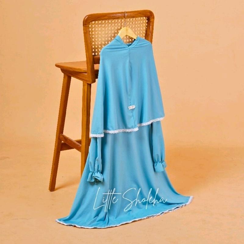 gamis anak syar'i polos umur 3-8 tahun 2