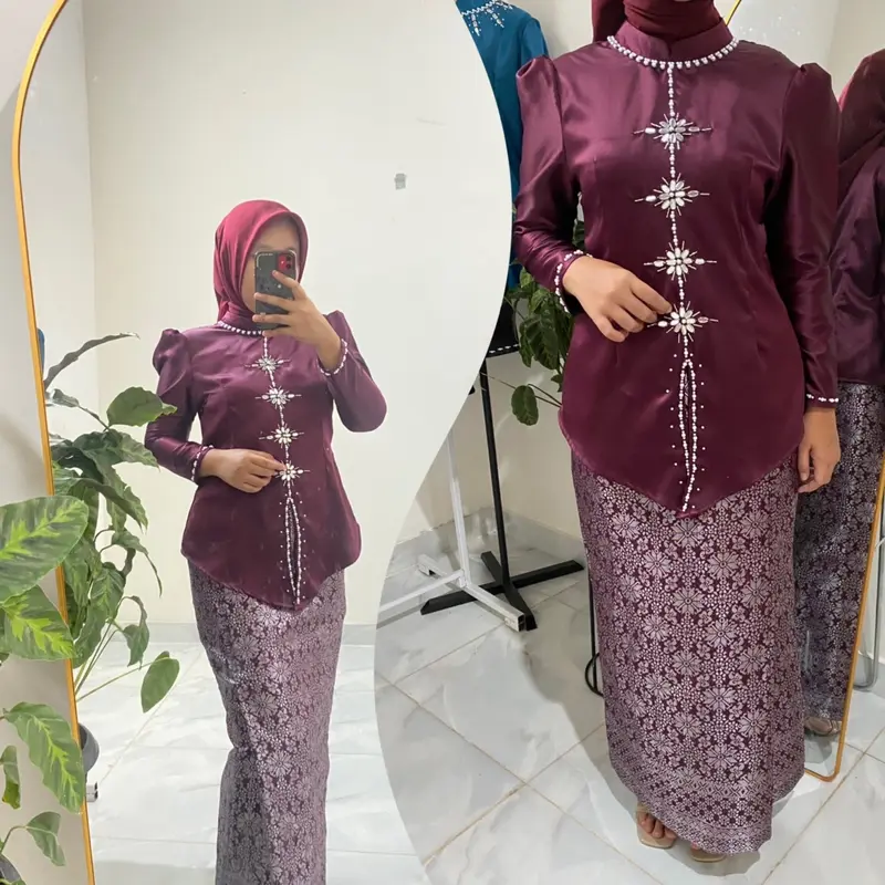 Terbaru inara set kurung melayu + rok songket 1